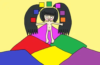 折り紙山でアクション