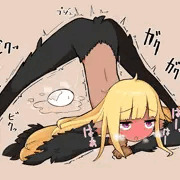 例のポーズで産卵する褐色ハーピィちゃん