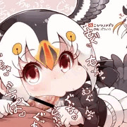 ジャパリ棒を食べるパフィンちゃん