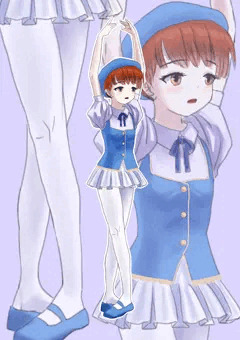 ５番ポジションで立つ少女