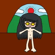 光るメガネで洞窟