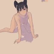 バニーカチューシャで裸でハイヒール