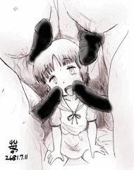 魔法のステッキに囲まれた魔法伝令娘