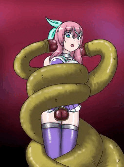 チ〇ポ型触手に捕らわれるルミナちゃん