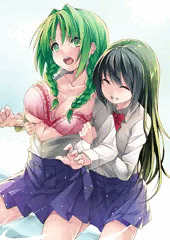 水辺で戯れてる女の子
