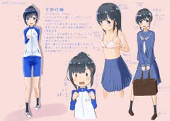 創作キャラ設定画_02 宮野佳織ちゃん