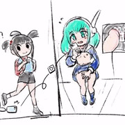 二週間分くらいの太鼓ガールの落書き