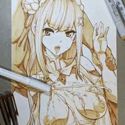 生落書きRe.ゼロのエミリアにぶっかけ