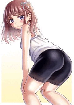 赤髪のスパッツ少女