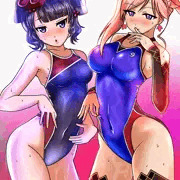 北斎＆武蔵　競泳水着