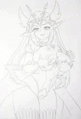挑発の仕方を姿見で確認する アイスモンストルム嬢