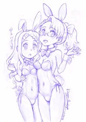 母娘バニー絵