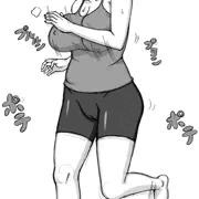 ポチャ子走る
