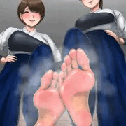 弓道女子の足裏