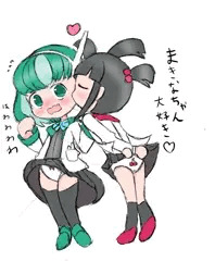 落書き　はなちゃんとまきなちゃん