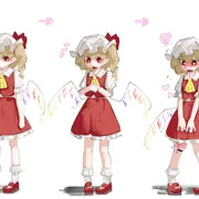 突然生えたふたなりおちんちんがどんどん巨大化していくフランちゃん