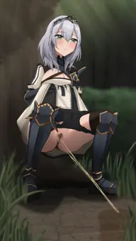野ション中にびっくりしておしっこが止まっちゃうノ〇ル団長