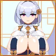 シリアス おっぱい暖簾めくり