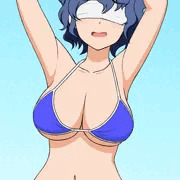 風花さんスイカ割りでポロリ
