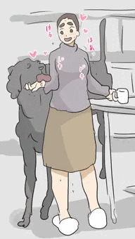 クロと台所で