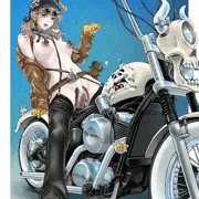 バイク女子描いてみた💗