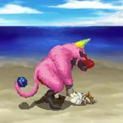 ピンクの砂浜