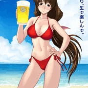 淫魔聖伝の大鳥香　水着シリーズ(昔のビールのポスター風味)
