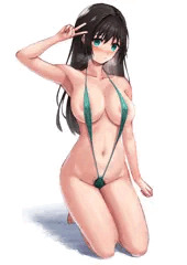 恥ずかしい水着を着せられてる女の子