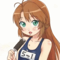 こまちゃんアイス垂れてるのん