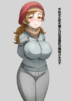 大仏など巨大像との記念撮影が趣味の女の子