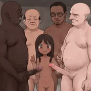褐色女児とおじさんたち