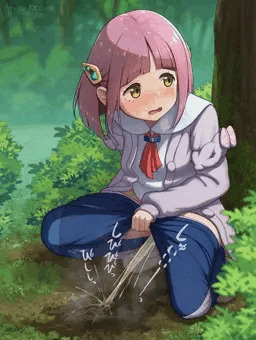 我慢できず野ションするタロちゃん