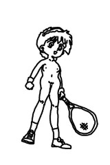 わぴこ裸靴テニス(きんぎょ注意報!)