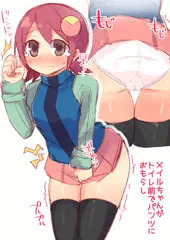 メイルちゃんがトイレ前でおもらし