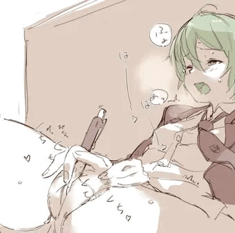 教壇の裏で
