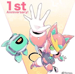 ロボ娘Vtuberガンミィさん一周年記念イラスト！