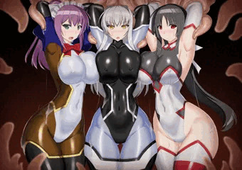 触手拘束乳合わせ