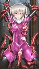 ぴっちりスーツちゃん触手責め