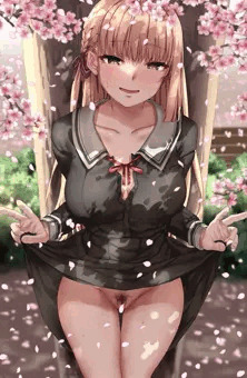 お花見露出プレイ🌸