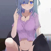 【落書き】部屋で見つめるアザミ【オリジナル】