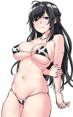 牛柄水着