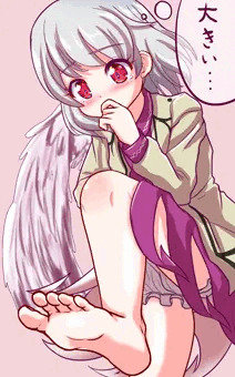 サグメに足で踏んでもらう