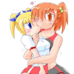 ラッキーでスケベな陸上部(右)とトイレが好きな風紀委員(左)のキスの練習