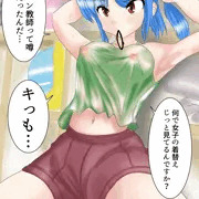 ふたなり少女の腋見せ射精