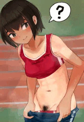 ズボンと一緒に全部おろしちゃった陸上女子