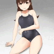 おなかが大きくなったスク水大井っち