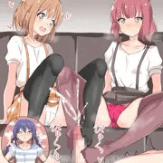 【Skeb】みらと桜先輩のダブル足コキ