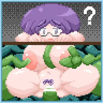 巨乳眼鏡妻乳ドットアニメ（感覚遮断落とし穴）