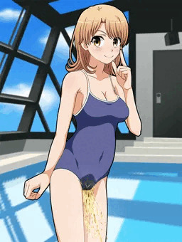 一○いろはのスク水お漏らし
