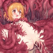 触手の一部にされた女の子